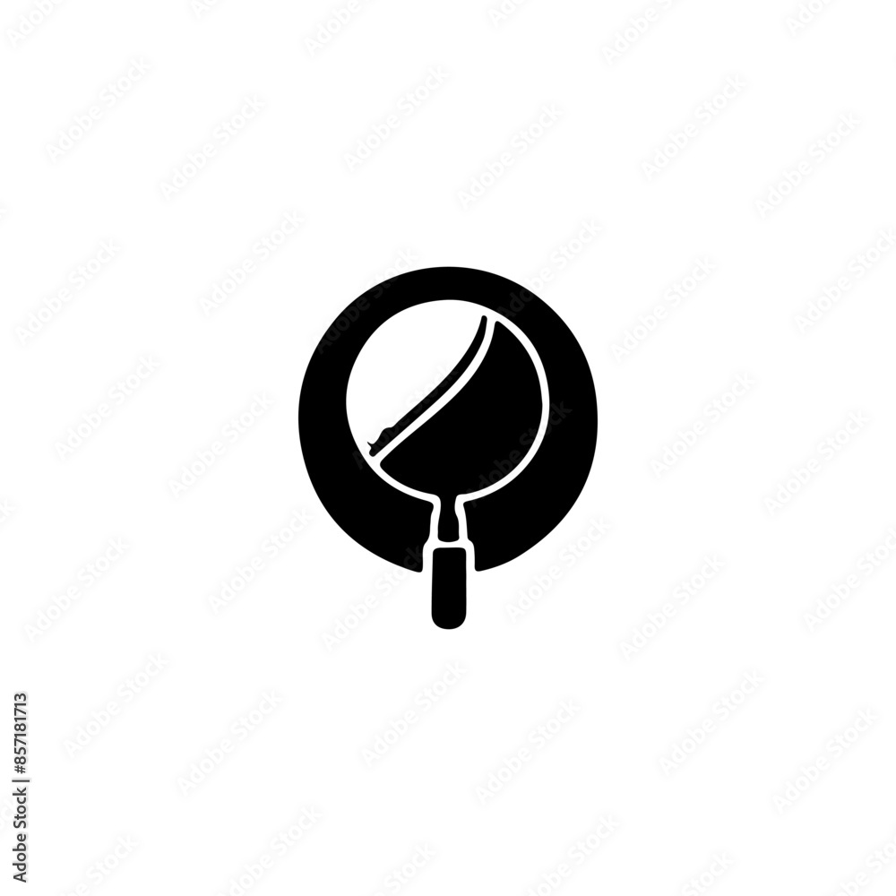 Set Of A Badminton Silhouette Vector