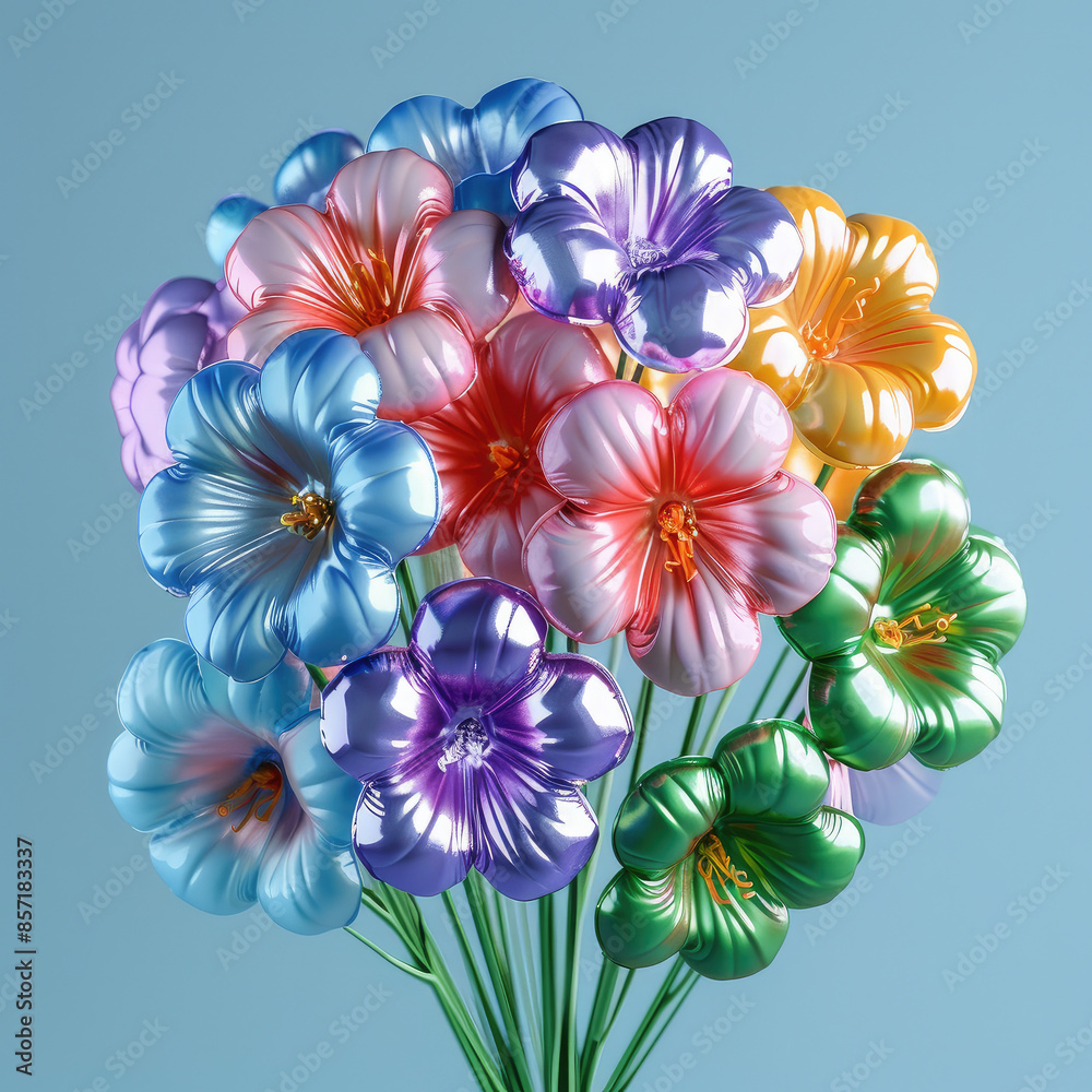 A bunch of air balloon flower 3D three -dimensional expansion wind A bunch of air balloon flower 3D three -dimensional expansion wind