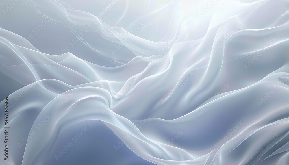 A light abstract background with flowing white waves A light abstract background with flowing white waves