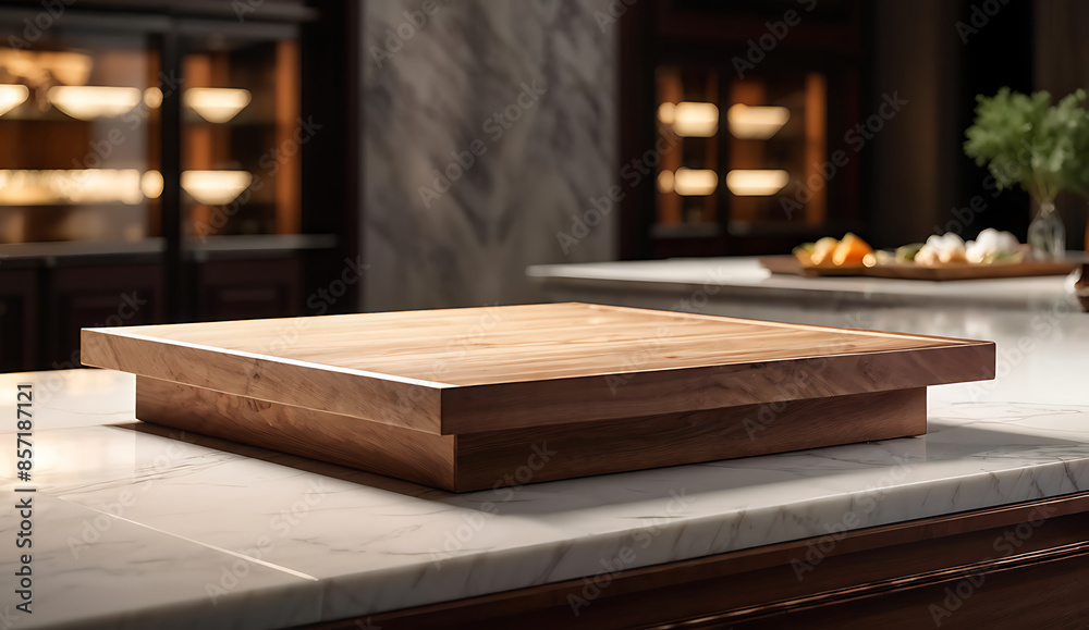 Kitchen podium background food product stand table pedestal display wooden platform. Empty podium counter wood background kitchen board desk restaurant top white light marble presentation interior. Kitchen podium background food product stand table pedestal display wooden platform. Empty podium counter wood background kitchen board desk restaurant top white light marble presentation interior.