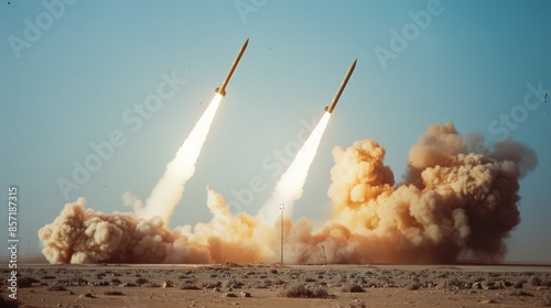 Intercontinental Ballistic Missiles Launched.. photo