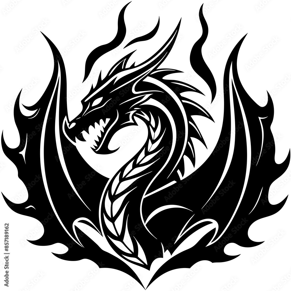 logo-dragon-surrounded-by-black-flames