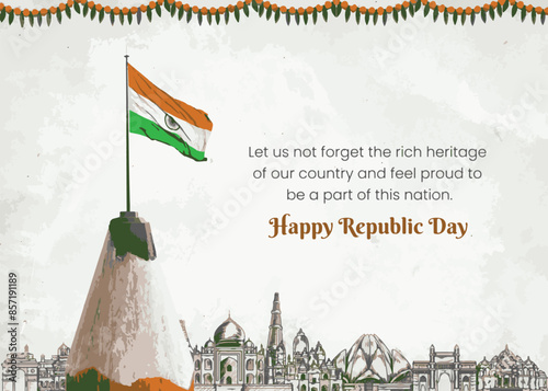 Happy independence day india. of indian army with flag. 15th August