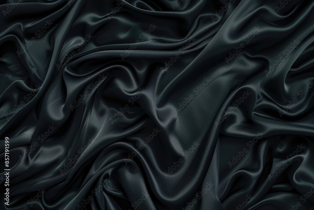 Fototapeta premium High-quality shot of black silk fabric