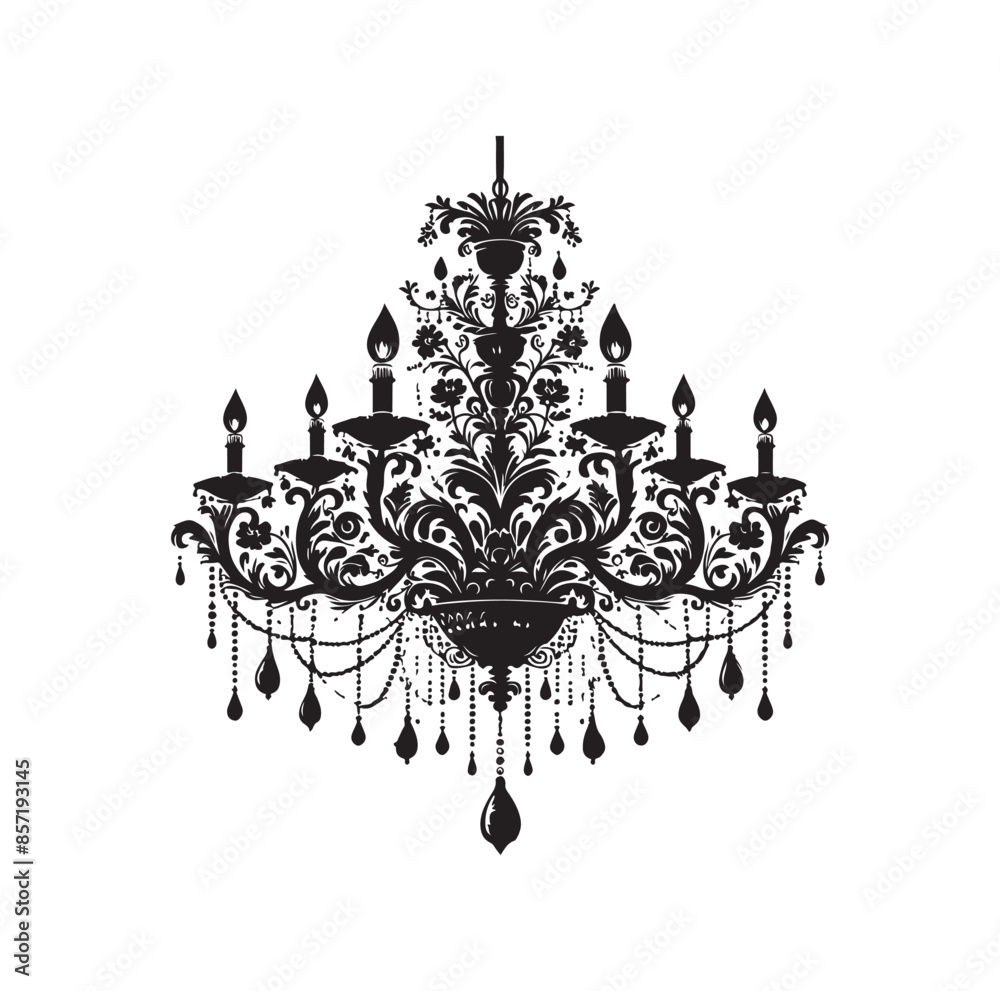 chandelier vector illustration icon silhouette style chandelier vector illustration icon silhouette style