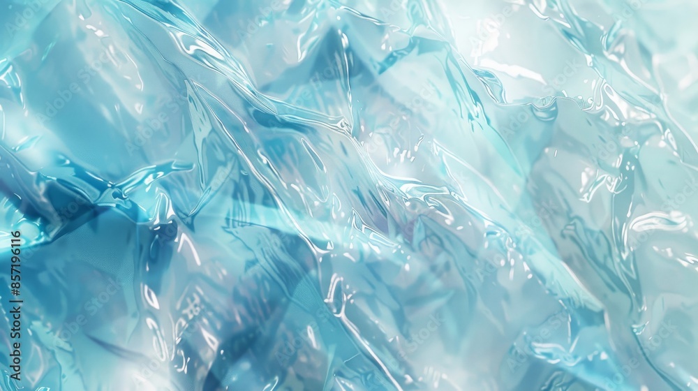 Cool abstract background in icy blue mint and silver shades with crystalline textures and ethereal reflections Cool abstract background in icy blue mint and silver shades with crystalline textures and ethereal reflections