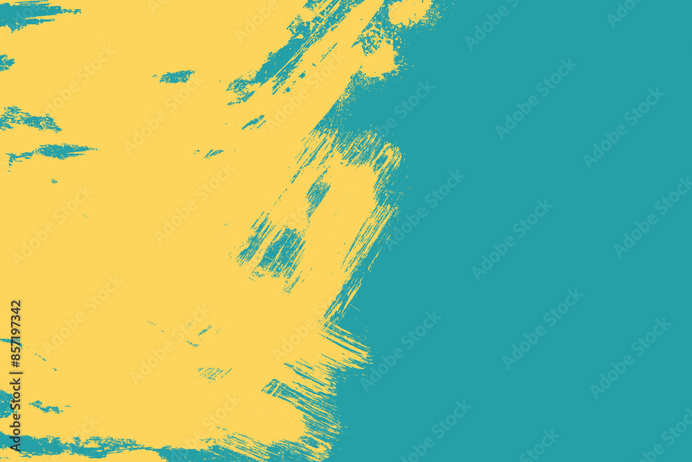 Grunge texture background. Abstract yellow brush stroke texture on blue background. Grunge texture background. Abstract yellow brush stroke texture on blue background.
