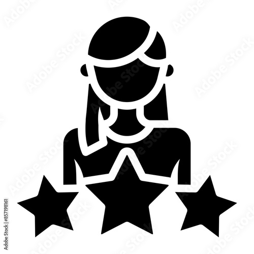 famous female celebrity glyph icon