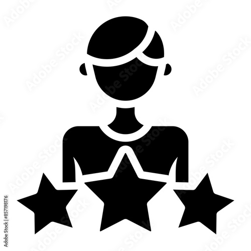 famous male celebrity glyph icon