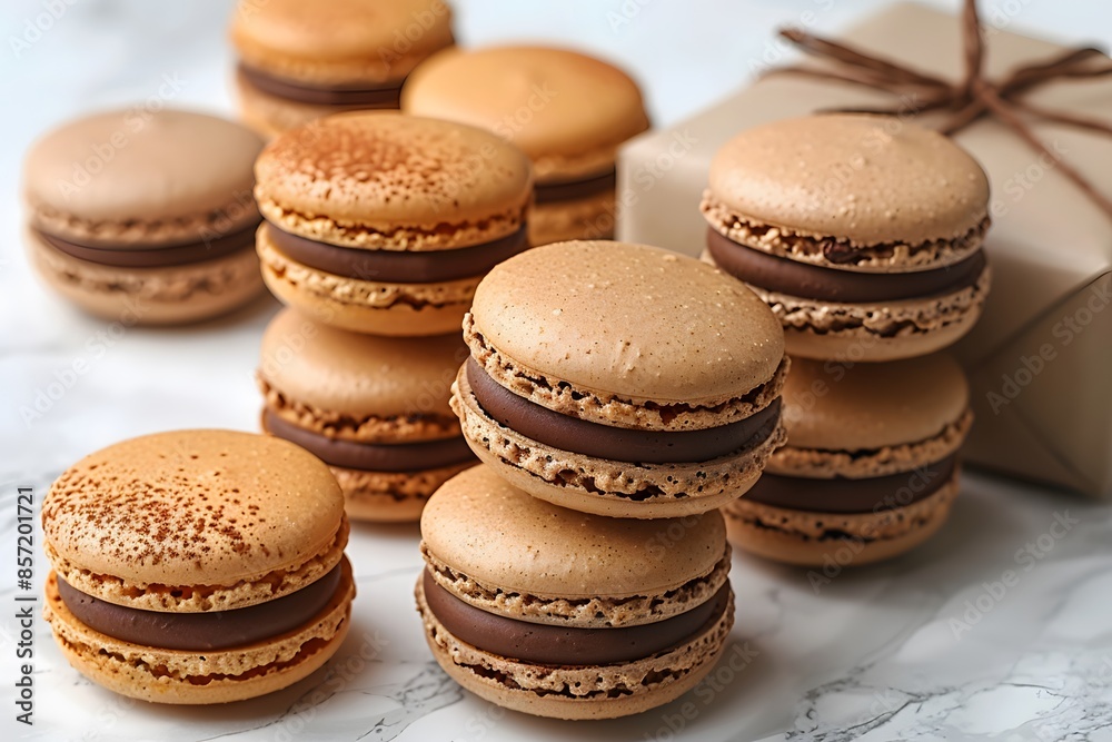 Delicious Assorted Macarons with Chocolate Filling - Perfect for Gifting and Celebrations Delicious Assorted Macarons with Chocolate Filling - Perfect for Gifting and Celebrations