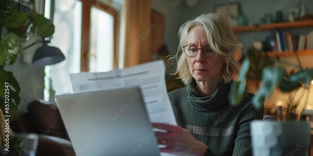 A person sits in front of a laptop, working or browsing A person sits in front of a laptop, working or browsing