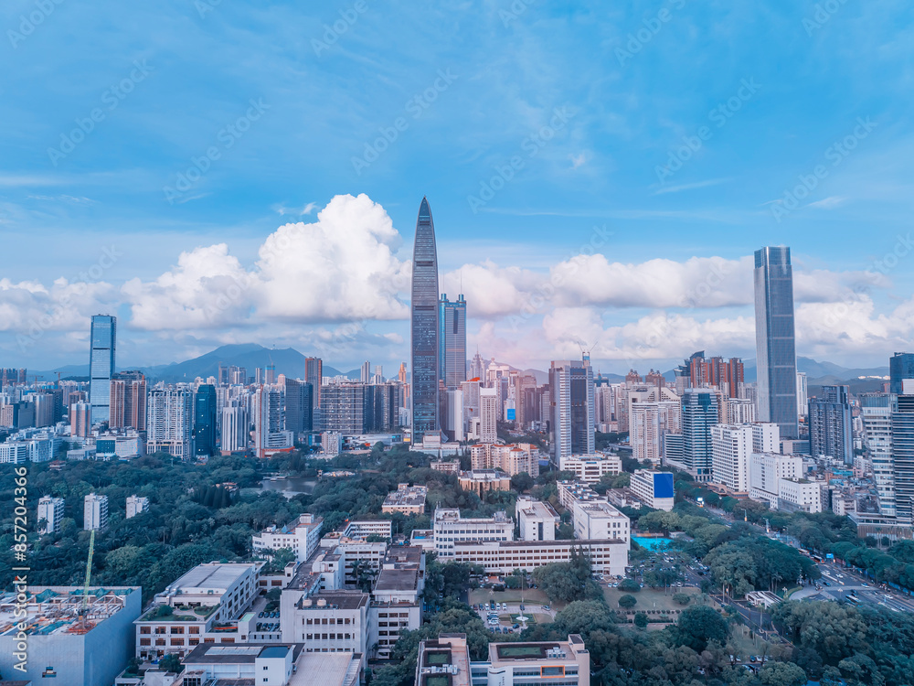Fototapeta premium Shenzhen, China downtown city skyline.