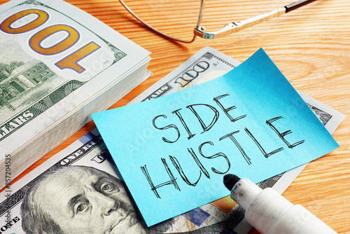 Side hustle is shown using the text photo