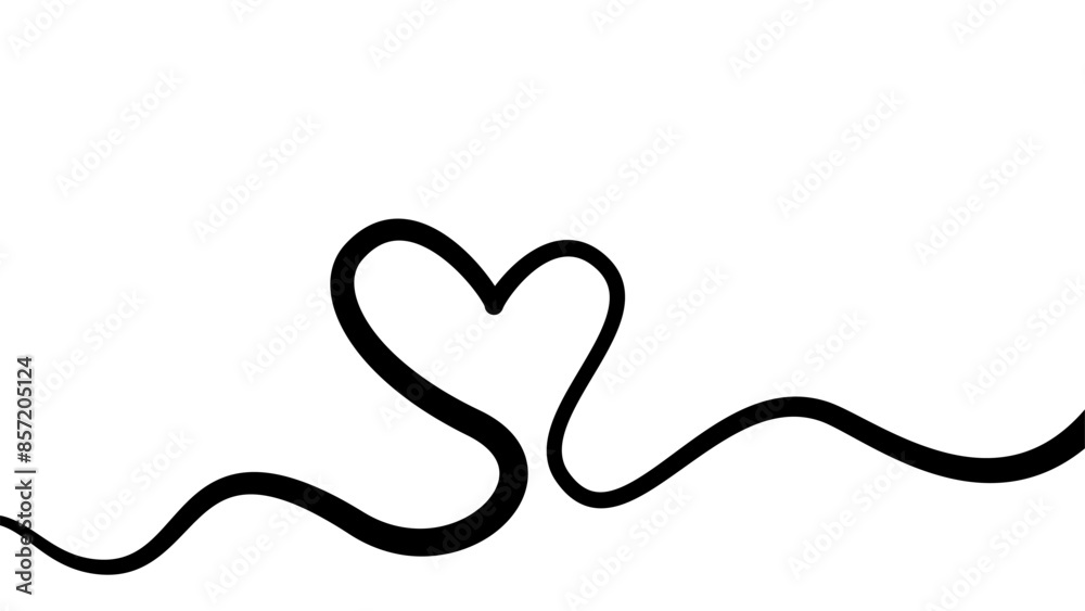 Fototapeta premium lineart drawing heart background. line art love sign. simple heart line art drawing. Hearts Continuous One Line Drawing. love heart lineart background. heart doodle line art drawing. love doodle.