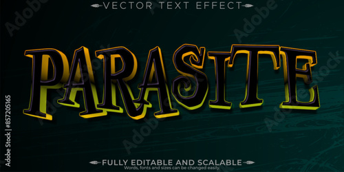 Horror movie text effect, editable vintage and scary text style.