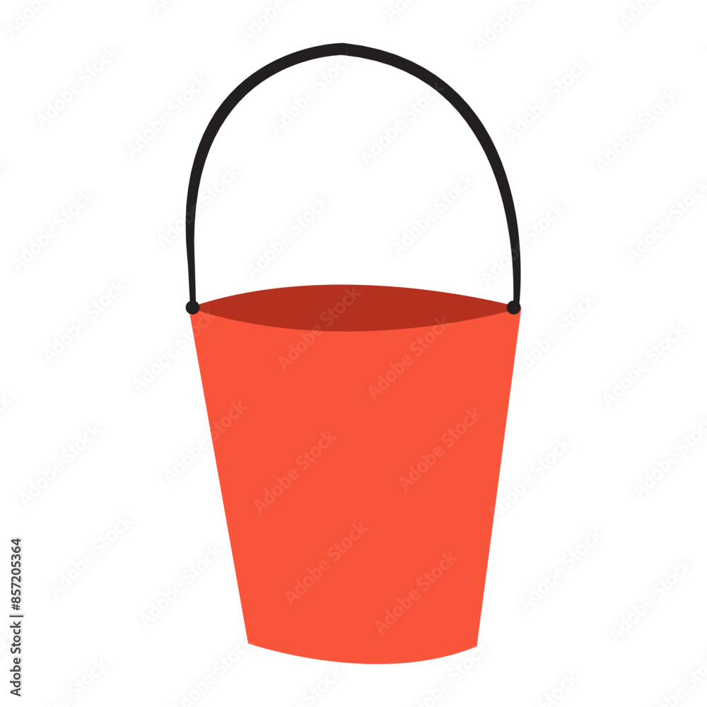 Hand Drawn Red Fire Bucket Icon Hand Drawn Red Fire Bucket Icon