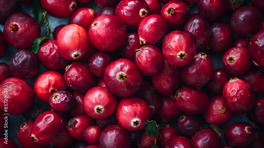fresh cranberry top down view background poster fresh cranberry top down view background poster