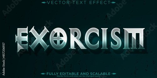 Horror movie text effect, editable vintage and scary text style.