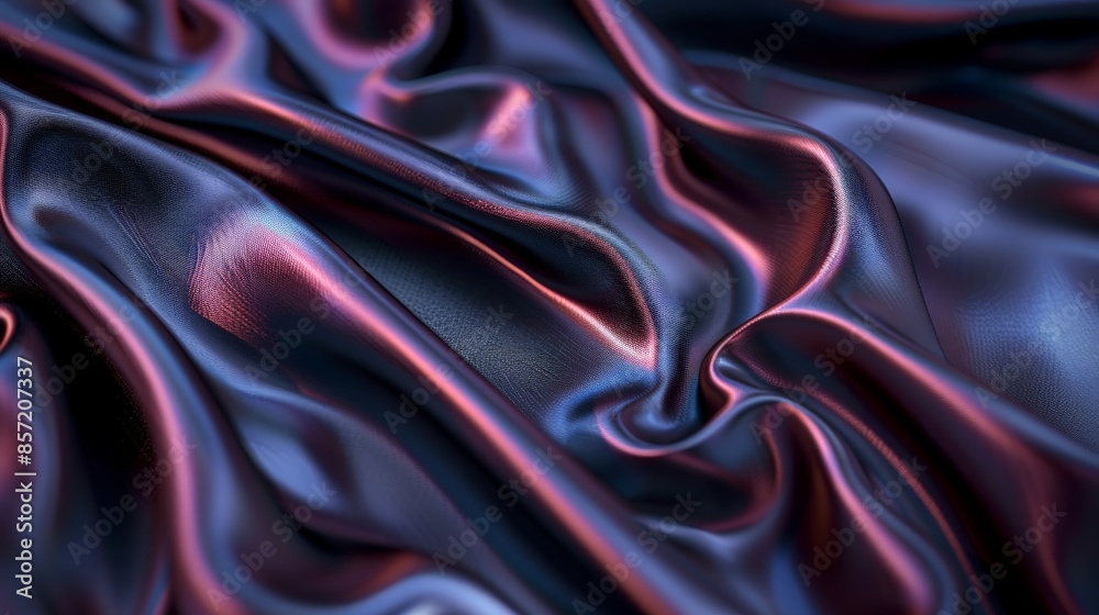 Fototapeta premium Abstract background luxurious fabric wavy folds of grunge silk with satin velvet texture.