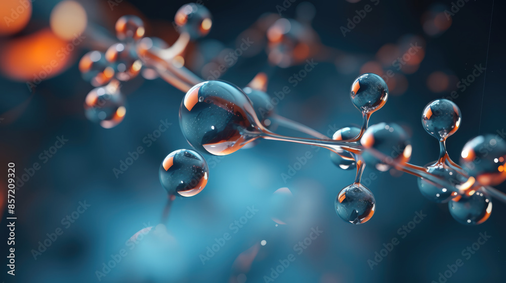 generated illustration of science molecular structure background with atom molecule medical concept generated illustration of science molecular structure background with atom molecule medical concept