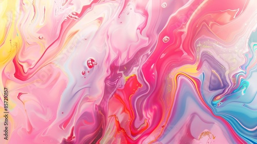 Multicolored marble ink. Abstract background with a marble pattern. 