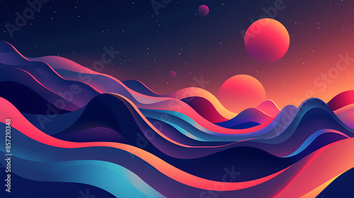abstract colorful background, geometry gradient, ai_generated