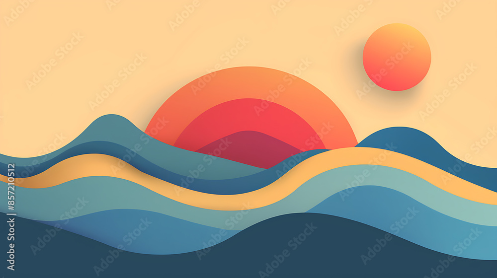abstract colorful background, geometry gradient, ai_generated