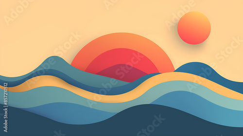 abstract colorful background, geometry gradient, ai_generated