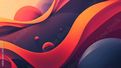 abstract colorful background, geometry gradient, ai_generated