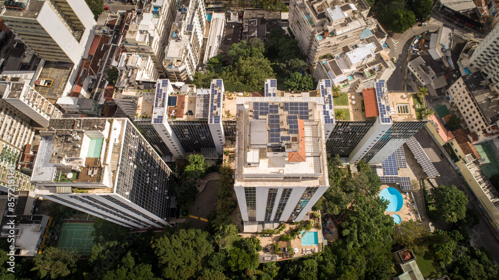 Fototapeta premium City of Rio de Janeiro seen from a drone