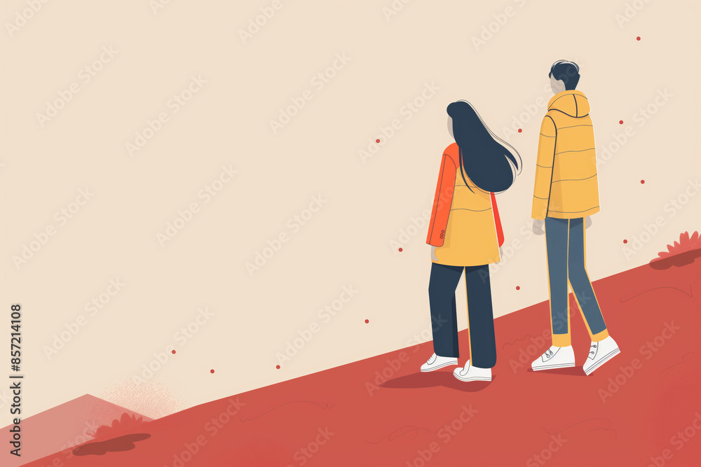 Obraz premium Minimal Illustration with copy space. 