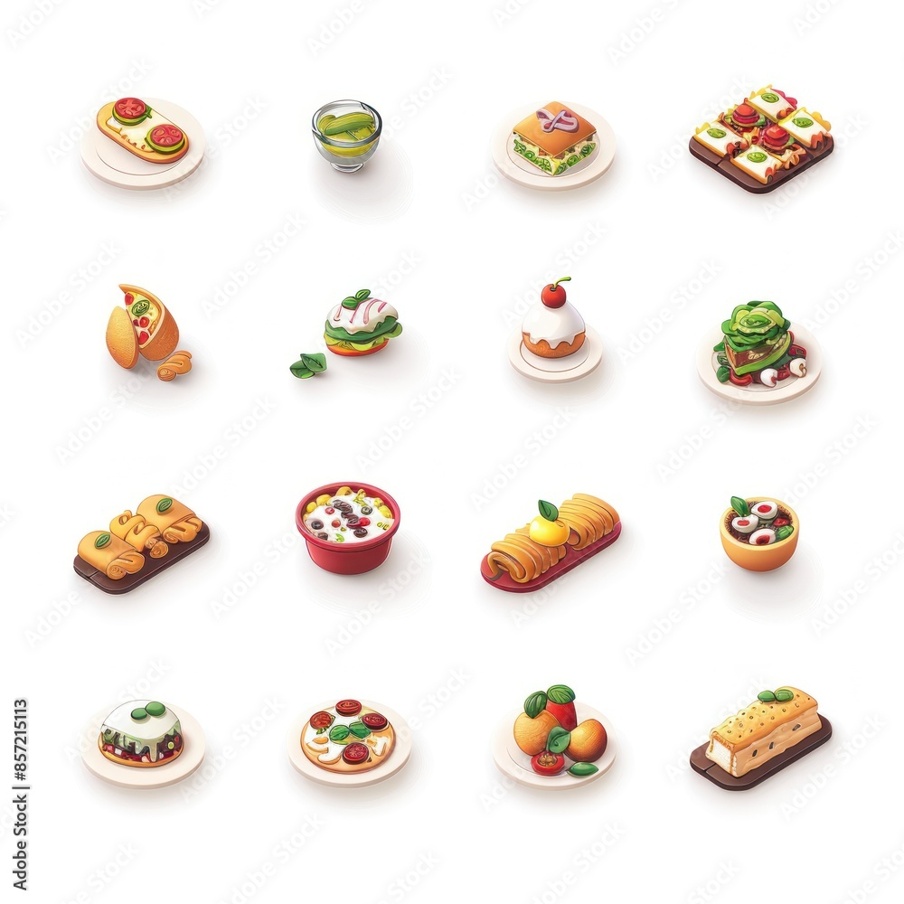 Set of Delicious Dishes on Plates