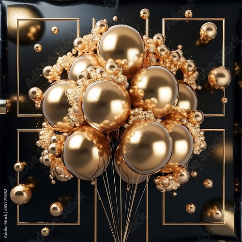 Golden belon ball photo