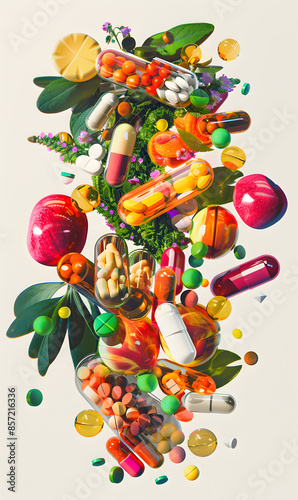 Medicines and dietary supplements, vitamins for health