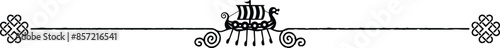 Viking Knot and Longship Header Graphic