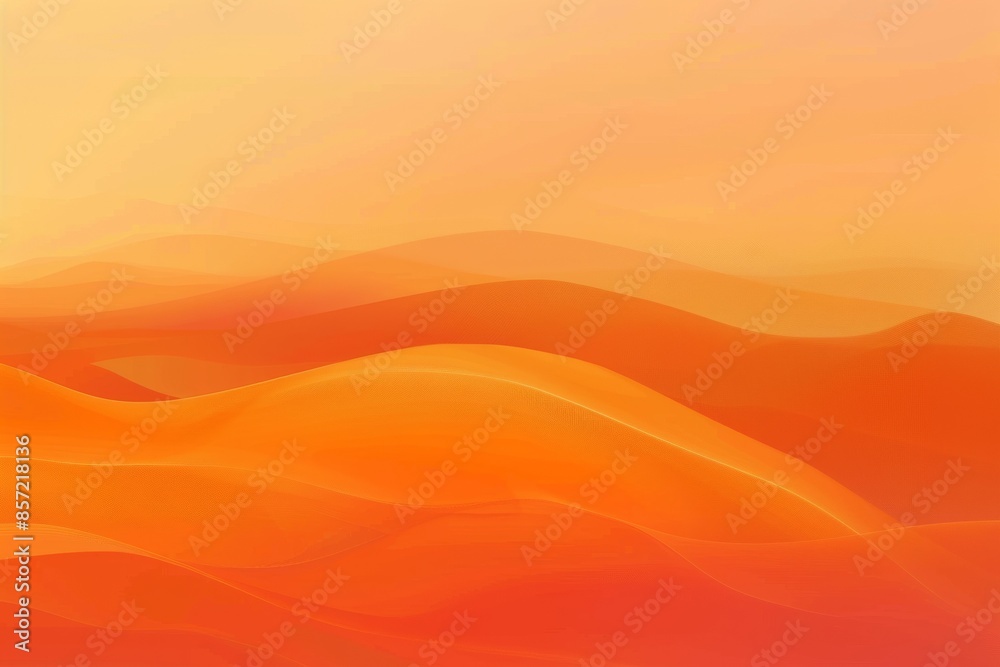 Warm orange gradient background with soft curves and waves