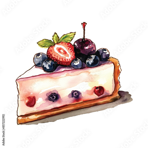 cheesecake with cherries