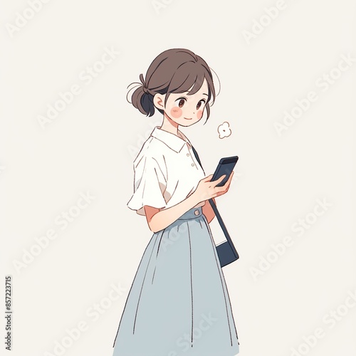 Young Woman Chatting on Her Mobile Phone