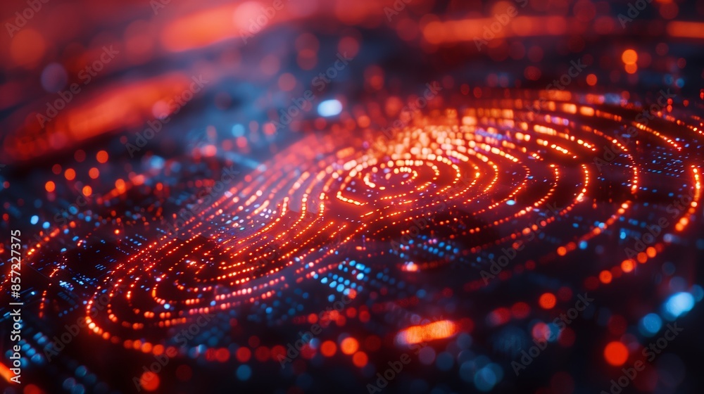 Abstract Digital Art With Red And Blue Lights Abstract Digital Art With Red And Blue Lights
