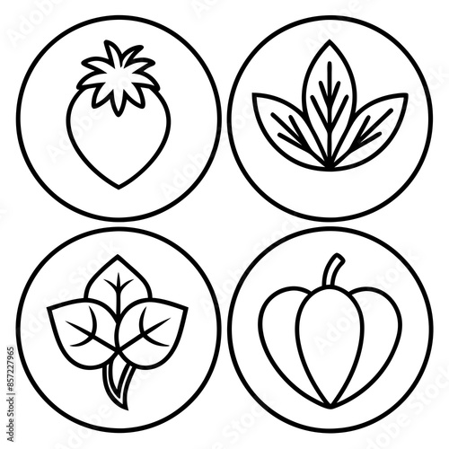 A Vegetable Icons Logo Victor illustration.