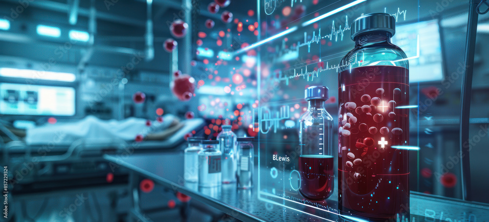 Obraz premium blood bag in hospital