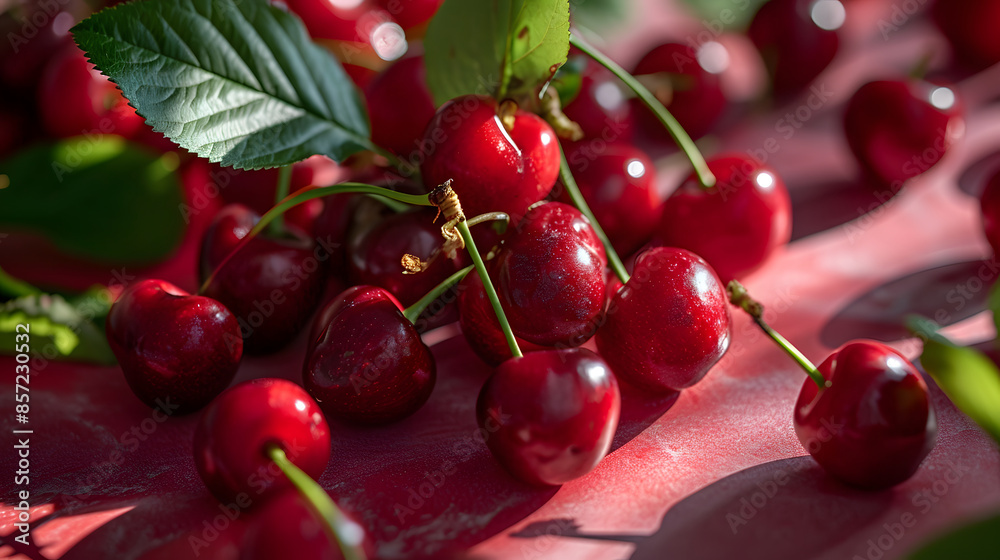 fresh cherry top down view background poster fresh cherry top down view background poster