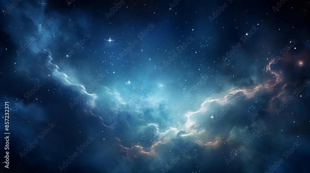 Deep Space Filled With Sparkling Stars And Nebula Clouds, Perfect For Astronomy Projects And Cosmic Backgrounds. Generative AI Deep Space Filled With Sparkling Stars And Nebula Clouds, Perfect For Astronomy Projects And Cosmic Backgrounds. Generative AI