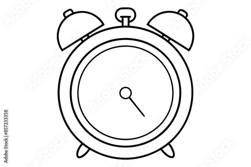 ringing alarm clock on silhouette vector ilustration