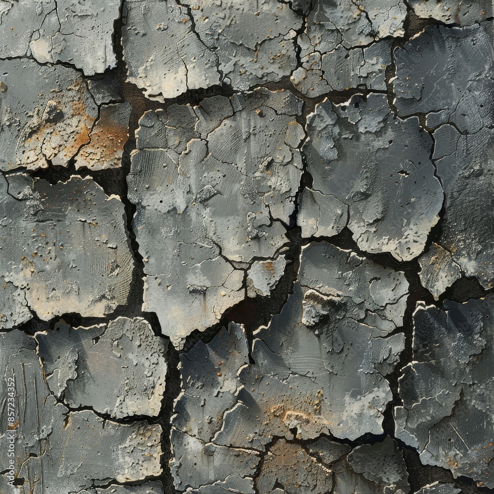 Weathered and Worn: Distressed Surface with Broken Textures and Scattered Dust Appearance Weathered and Worn: Distressed Surface with Broken Textures and Scattered Dust Appearance