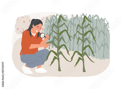 Biological control of plant disease isolated cartoon vector illustrations.