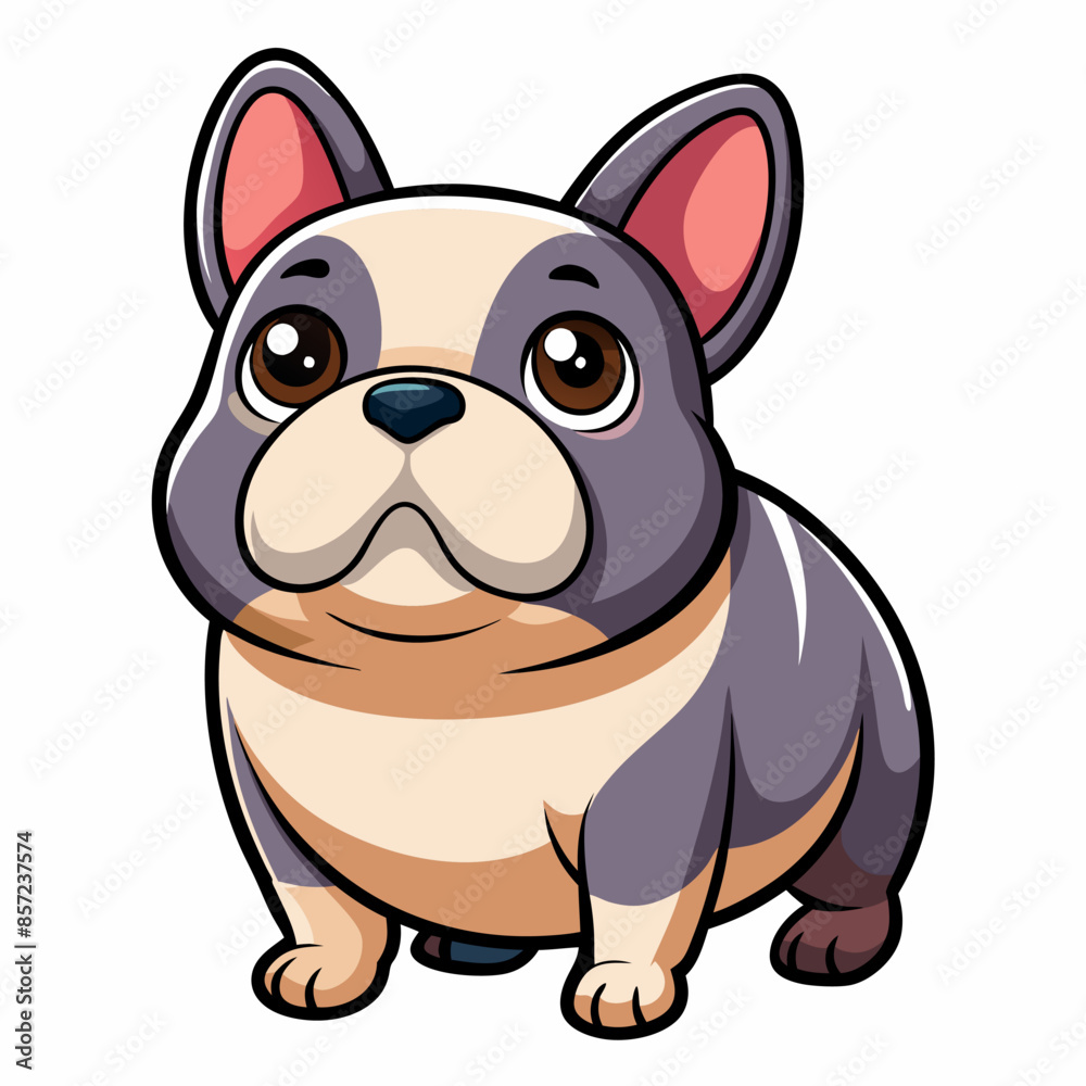 Adorable Cartoon French Bulldog Vector Illustration, perfect for animal lovers and pet enthusiasts Adorable Cartoon French Bulldog Vector Illustration, perfect for animal lovers and pet enthusiasts