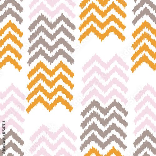 Seamless ikat pattern wiht stripes.