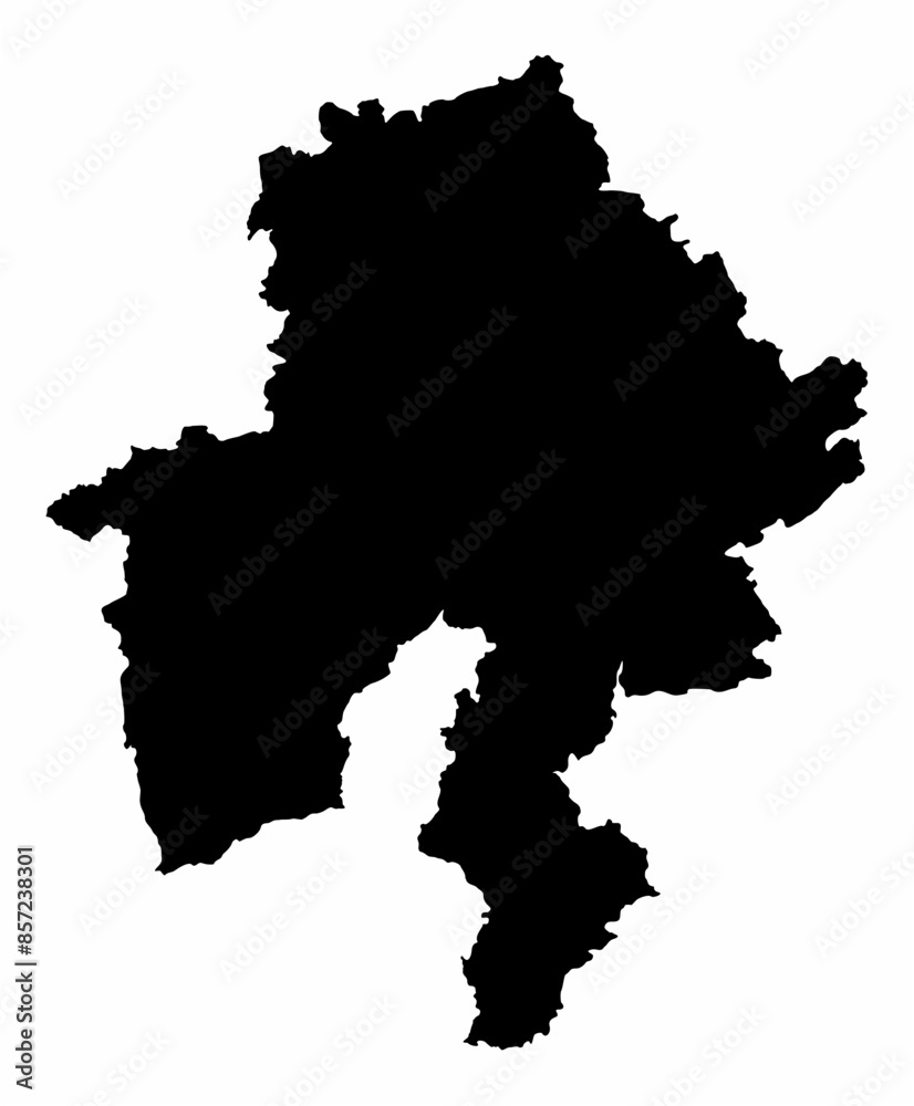 Fototapeta premium Namur map silhouette