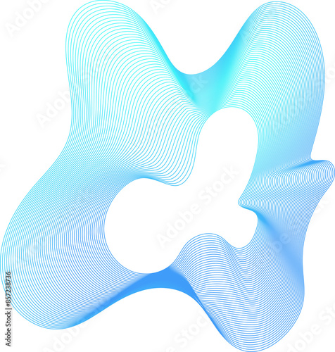 Gradient colorful lines design fluid shape photo